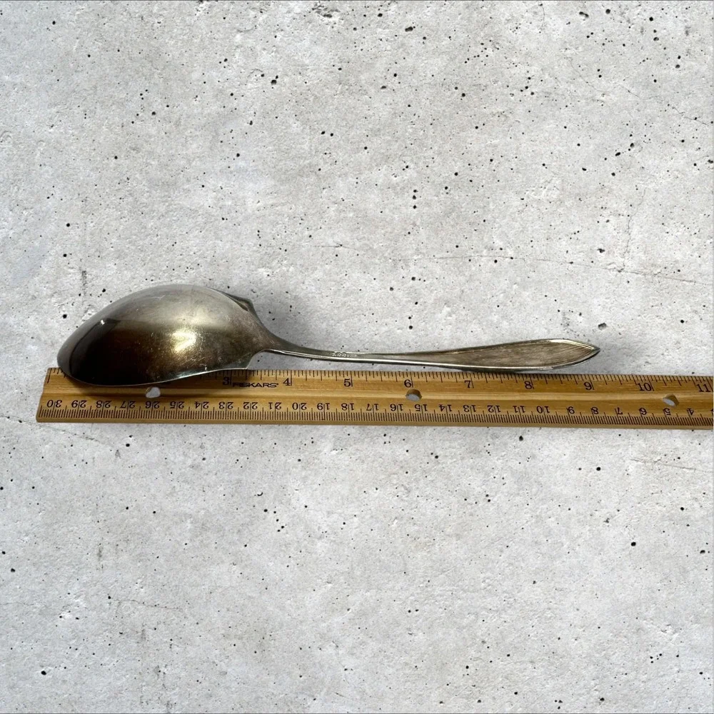 R.C.‎ Co. Serving Spoon 8.25in Silver Plated Vintage  Berry Spoon